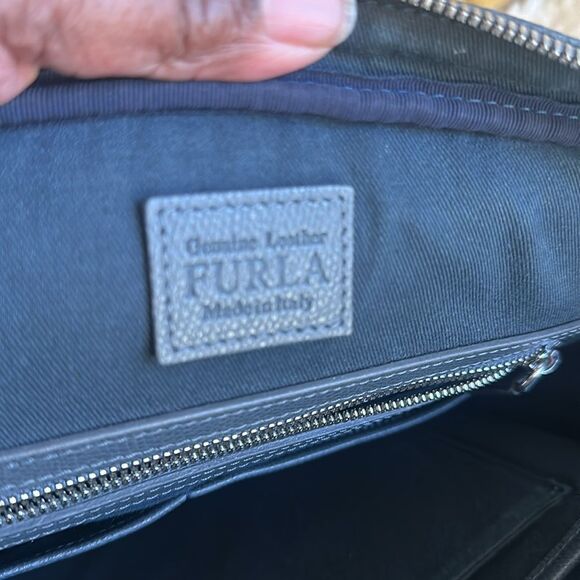 Furla Leather Business Bag Briefcase Blue (unisex) - Picture 12 of 12